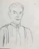 Jan Cybis, Autoportret, lata 30. XX wieku, ołówek, papier