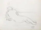 Jan Cybis, Akt, 1939, 1939, ołówek, papier