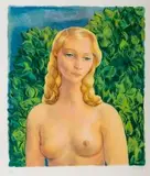 Blondynka by Moïse Kisling, litografia barwna, papier, 54, sold Jan 2020