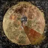 Mariola Świgulska, Podróż do gwiazd, 2019, 2019, akryl, szlagmetal, płótno