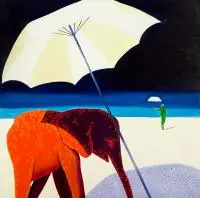 Jolanta Kitowska, Za gorąco, 2019, 2019, olej, płótno
