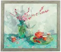 Maria Niekrasowa, Flowering plum, 2019, 2019, olej, płótno