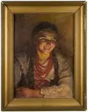 Sylwerjusz Saski, Śmiejęca się góralka-Ludwina, 1934 r., 1934, olej, płótno