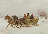 Feliks Franicz, Sanna, 1929 r., 1929, olej, tektura