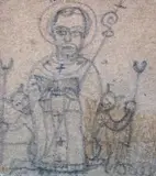 Nikifor Krynicki, Święty i diabełki, ołówek, papier, 7