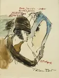 Wielopole by Tadeusz Kantor, gwasz, papier, 23, sold Dec 2019