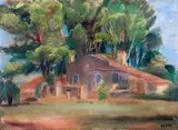 Henryk Hayden, Pejzaż z domem wśród drzew, 1930 r.