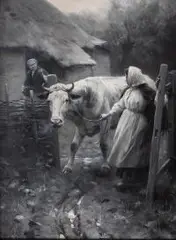 Zygmunt Ajdukiewicz, Scena rodzajowa, 1896 r., 1896, olej, tektura