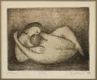 Jerzy Mierzejewski, L Amour, 1976 r., 1976, litografia, papier