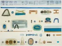 Jan Tarasin, Sumujące się wątki, 2001 r., 2001, akwarela, papier