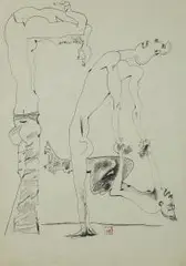 Zbysław Maciejewski, Ćwiczenia, 1973 r., 1973, ołówek, papier