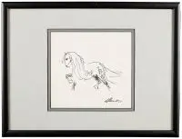 Koń by Ludwik Maciąg, tusz, papier, sold Nov 2019