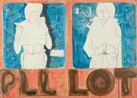Marek Sobczyk, Co?-znana marka- Czym? - Antyreklamą, 2005 r., 2005, tempera jajkowa, tektura