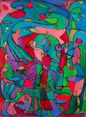 Małgorzata Krasucka, A SZIN, 1989 r., 1989, technika mieszana, papier, 60