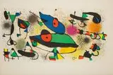 Kompozycja by Joan Miró, litografia, papier, sold Nov 2019