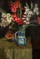 Teodor Grott, Mieczyki w dzbanie, 1912 r., 1912, olej, płótno