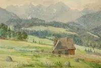 Wacław Waśkowski, Bukowina Tatrzańska, 1953 r., 1953, akwarela, papier