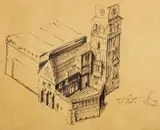 Wiktor Zin, Architektura średniowieczna, tusz, papier