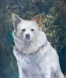 Pies by Julian Fałat, akwarela, papier, 44, sold Oct 2019