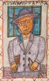Portret mężczyzny w kapeluszu by Nikifor Krynicki, akwarela, ołówek, papier, 14, sold Oct 2019