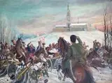 Jerzy R. Woźniak, Pułaski pod Częstochową, olej, płótno