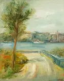 Jakub Zucker, Hudson River, olej, płótno