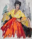 Antoni Suchanek, Portret hiszpański, 1972 r., 1972, olej, płótno