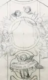 Józef Mehoffer, Projekt ornatu, węgiel, papier
