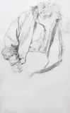 Józef Mehoffer, Studium mężczyzny, kredka, papier