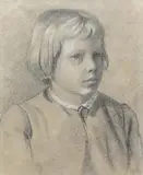 Antoni Kozakiewicz, Portret chłopca, 1867 r., 1867, ołówek, kredka, papier, 38