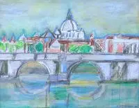 Kazimierz Ostrowski, Paryż, 1973 r., 1973, pastel, papier