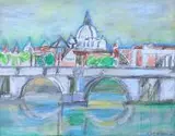 Kazimierz Ostrowski, Paryż, 1973 r., 1973, pastel, papier