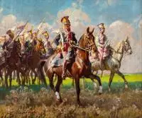 Zygmunt Rozwadowski, Ułani Księstwa Warszawskiego, olej, płótno