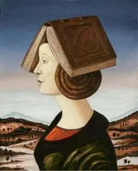 Dama z książką, 2019 by Mariusz Stawarski, 2019, olej, płótno, sold Jun 2019