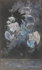 Jacek Dehnel, Rozdzielenie wód, 1997, 1997, pastel, karton, 51