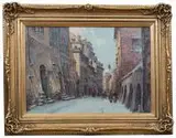 Uliczka by Władysław Chmieliński, olej, płótno, sold Jun 2019