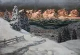 Pejzaż zimowy by Alois Arnegger, olej, płótno, sold Jun 2019