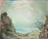 Pejzaż by Marian Mokwa, olej, płótno, sold Jun 2019