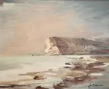 Klif by Marian Mokwa, olej, plótno, sold Jun 2019