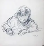 Wojciech Weiss, Hanusia, ołówek, papier, 20