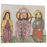 Święci by Nikifor Krynicki, akwarela, ołówek, papier, sold Jun 2019