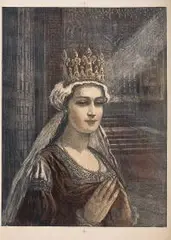Stanisław Szwarc, Królowa Jadwiga, litografia barwna, papier, 42