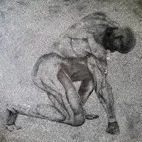 Ryszard Rabsztyn, Prayboy, 2019, 2019, akryl, płyta HDF