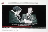 Maciej Majewski, Aldous Huxley Interview 1958 2016, akryl, płótno