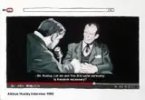 Maciej Majewski, Aldous Huxley Interview 1958 2016, akryl, płótno