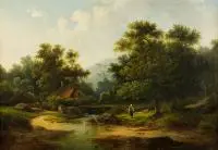 Cölestin Brügner, Nad rzeką, 1859 r., 1859, olej, płótno dublowane