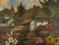 Ludwik Stasiak, Ogród, olej, płótno