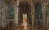 Błażej Iwanowski, Sala pałacowa, 1930 r., 1930, olej, tektura