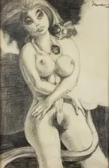 Stefan Żechowski, Erotyk, ołówek, papier