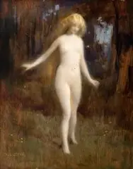 Rusałka by Tadeusz Styka, olej, deska, 38, sold May 2019